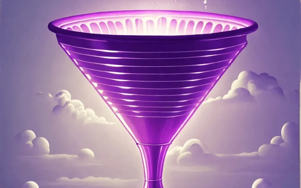 Purple funnel for the most important sales funnel KPIs to track